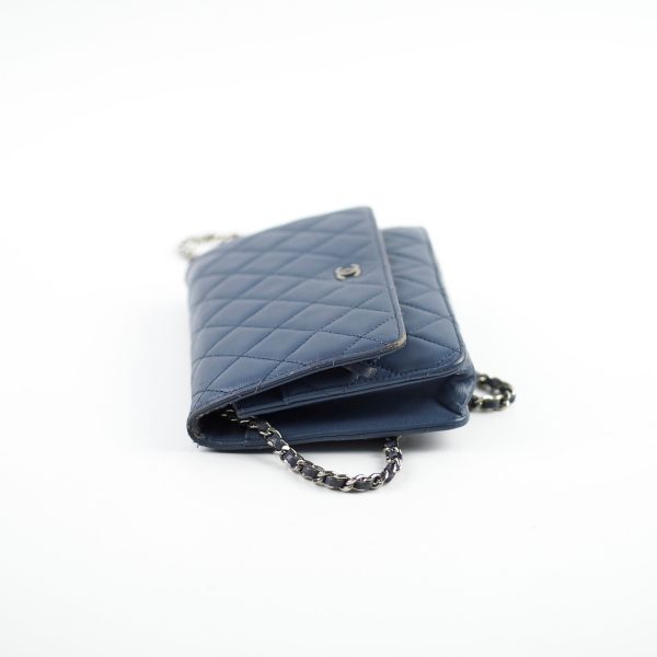 Chanel Wallet On Chain WOC Blue Lambskin Crossbody Bag Online Hot Sale