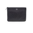 Chanel Classic Medium Chevron O-Pouch Navy Sale