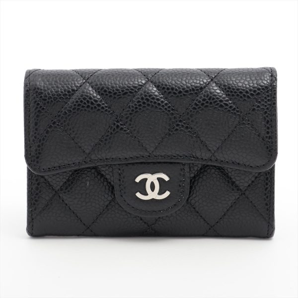 Chanel Flap Caviar Black Cardholder- Microchipped Discount