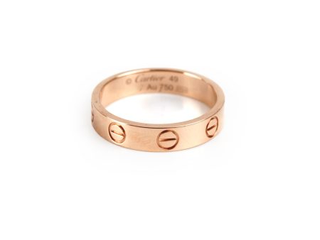 Cartier Love Small Ring Size 49 Rose Gold Hot on Sale