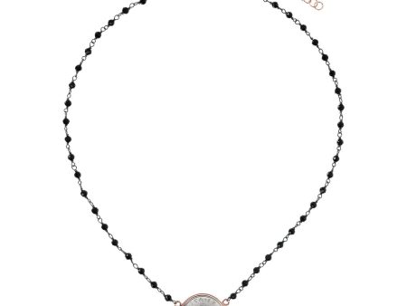 Bronzallure Black Spinel & Coin Necklace Sale