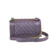 Chanel Small Boy Mermaid Purple Iridescent - Series 21 Cheap