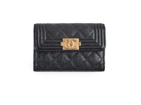 Chanel Caviar Boy Key Holder Black For Cheap