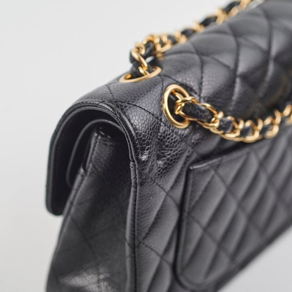 Chanel Small Caviar Double Classic Flap Black 12 Series on Sale