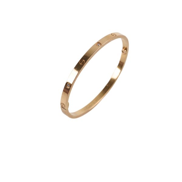 Cartier Love Bracelet Rose Gold Diamonds Small Model Size 16 Discount