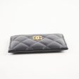 Chanel Black Lambskin Cardholder - Series 27 on Sale