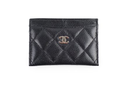 Chanel 5 Slot Caviar Black Cardholder - Series 29 For Discount