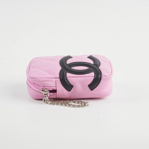 Chanel Zip Pouch Lambskin Pink Online Hot Sale