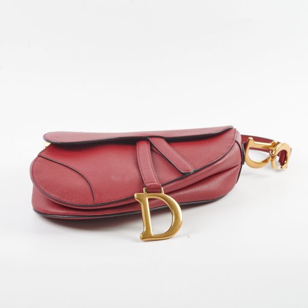 Christian Dior Saddle Bag Burgundy For Discount