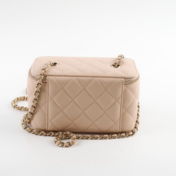 Chanel Mini Vanity Caviar Beige Claire - New Version 31 Series 2021 Discount