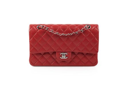 Chanel Classic Medium Large M L Caviar Red - Series 18 Hot on Sale