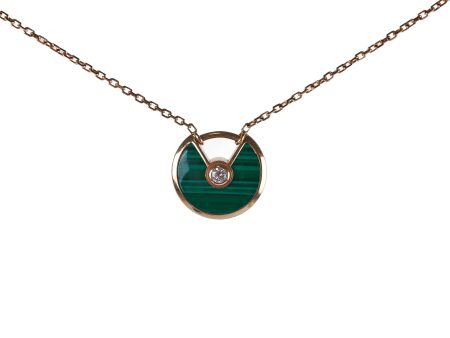 Cartier Amulette de Cartier Necklace Malachite with Diamond XS Model Online Sale