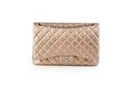 Chanel Classic Lambskin Maxi Double Flap Bronze Online Sale