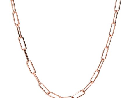 Bronzallure Paperclip Necklace with Elongated Forzatina Chain Hot on Sale