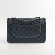 Chanel Classic Jumbo Flap Dark Blue Iridescent Caviar- Series 20 Cheap