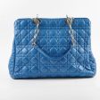 Christian Dior Cannage Leather Shopping Tote Blue Online Hot Sale