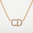 Christian Dior Clair D Lune CD Gold Rhinestone Necklace Costume Jewellery For Cheap