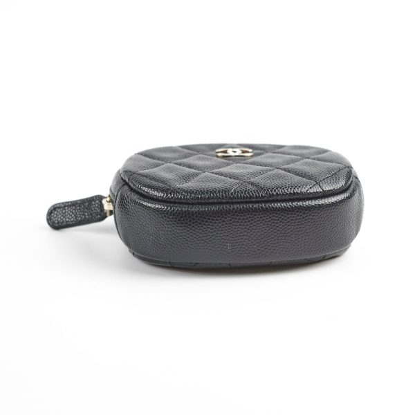 Chanel Caviar Round Coin Purse Black For Sale