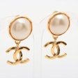 Chanel Pearl Drop CC Logo Gold Clip On Earrings Costume Jewellery Sale