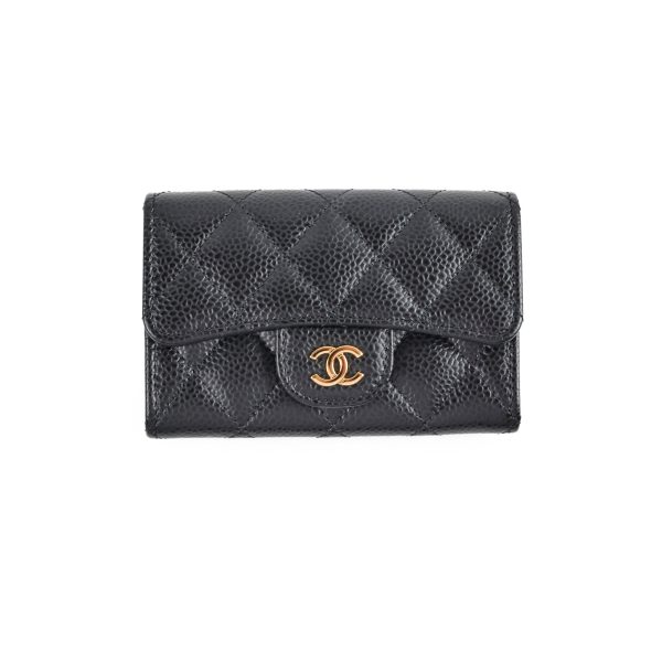 Chanel Flap Card Holder Caviar Black 29 Series Supply