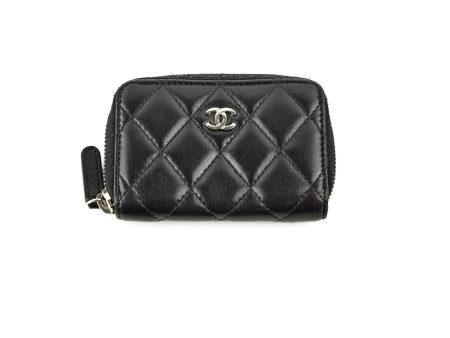 Chanel Zipper Wallet Lambskin Black - Series 22 on Sale