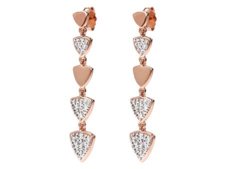 Bronzallure Triangle CZ Dangle Earrings Fashion