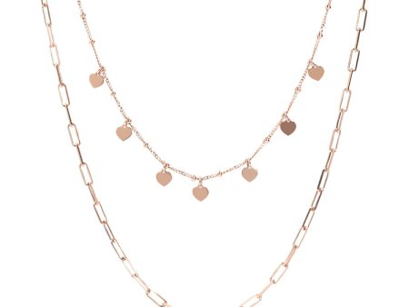 Bronzallure 2 Strand Graduate Necklace Fashion