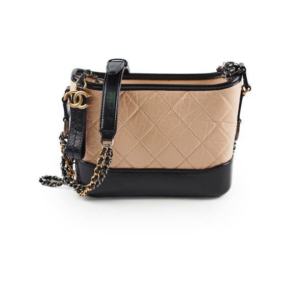 Chanel Small Gabrielle Beige Black Fashion