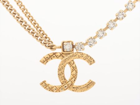 Chanel Coco Logo Gold Rhinestone Chain Necklace Costume Jewellery Online