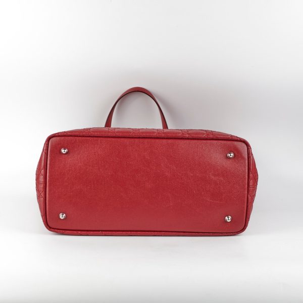 Christian Dior Panarea Cannage Red Tote Supply