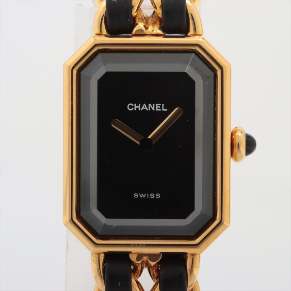 Chanel Premiere S Gold Black Watch Cheap