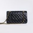 Chanel Medium M L Caviar Classic Flap Black 23 series on Sale