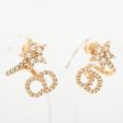 Christian Dior CD Star Gold Rhinestone Earrings Costume Jewellery Cheap