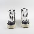 Chanel Calfskin Cap Toe Lace Up Boots Black White Size 40.5C Cheap