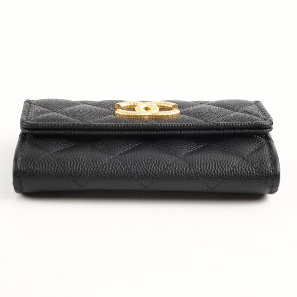 Chanel Flap Black Caviar Wallet - Microchipped Supply