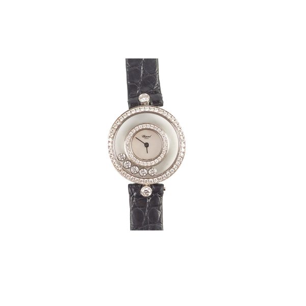 Chopard Happy Diamonds Watch Black Silver Online