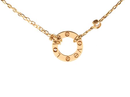 Cartier Love Necklace 2 Diamonds Yellow Gold hold Bel Cheap