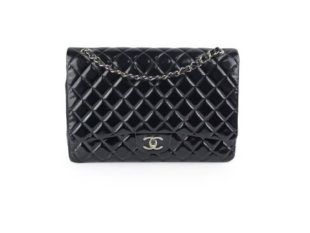 Chanel Maxi Patent Flap Black 20 Series Online Hot Sale