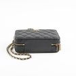 Chanel Caviar Vanity with Top Handle Microchipped Black For Discount