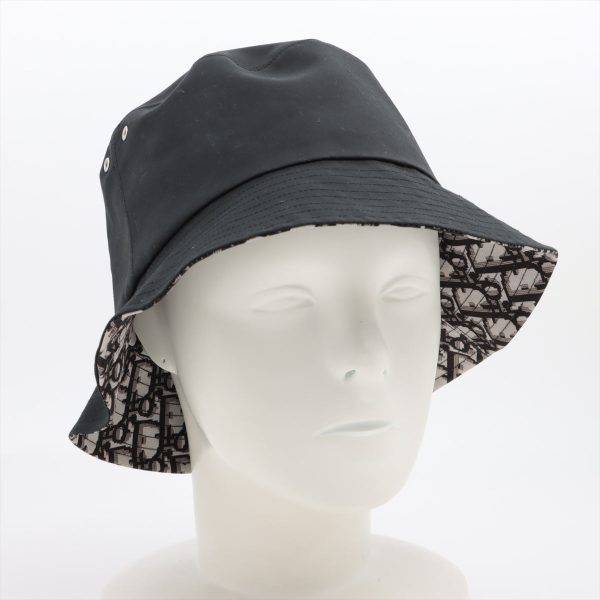 Dior Reversible Oblique Black Bucket Hat Size 57 Cheap