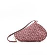 Christian Dior Mini Vintage Saddle Shoulder Bag Burgundy For Sale