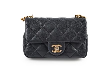 Chanel 23P Seasonal Caviar Mini Flap Black Microchipped Online now