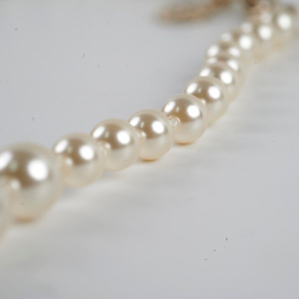 Chanel CC Pearl Necklace Choker Necklace For Sale