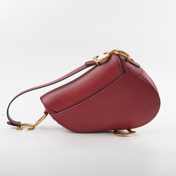 Christian Dior Saddle Bag Burgundy For Discount