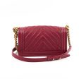 Chanel Old Medium Boy Red Chevron Caviar - Series 26 Discount