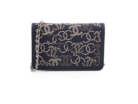 Chanel Wallet On Chain WOC Navy Canvas For Discount