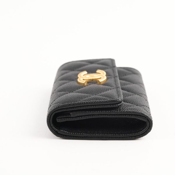 Chanel Flap Black Caviar Wallet - Microchipped Supply