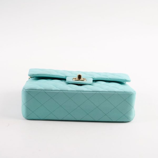 Chanel Small Classic Double Flap Bag Caviar Tiffany Blue 2019 Online Hot Sale