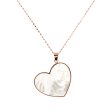 Bronzallure Necklace With Heart Flat Stone Cheap