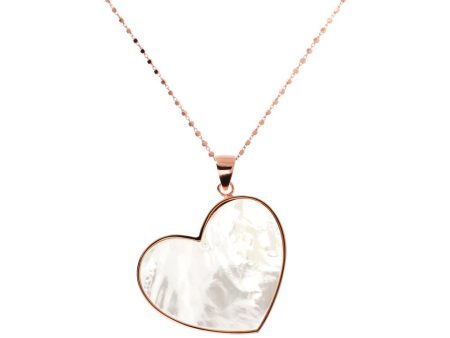 Bronzallure Necklace With Heart Flat Stone Cheap